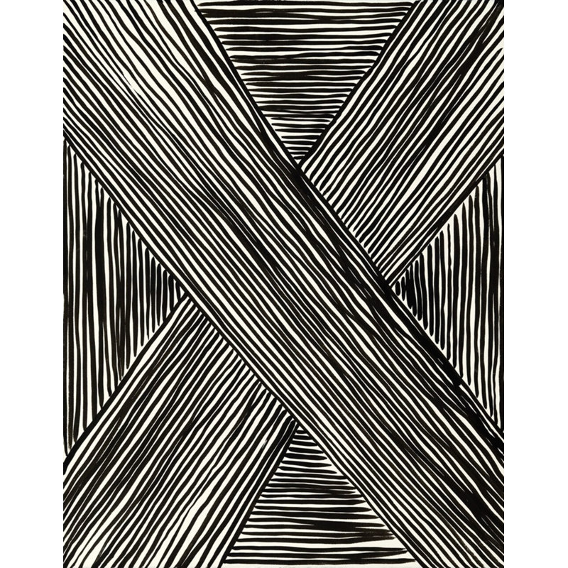 Black And White Stripes 1 Print by Hable Construction, 49'' H x 38'' W