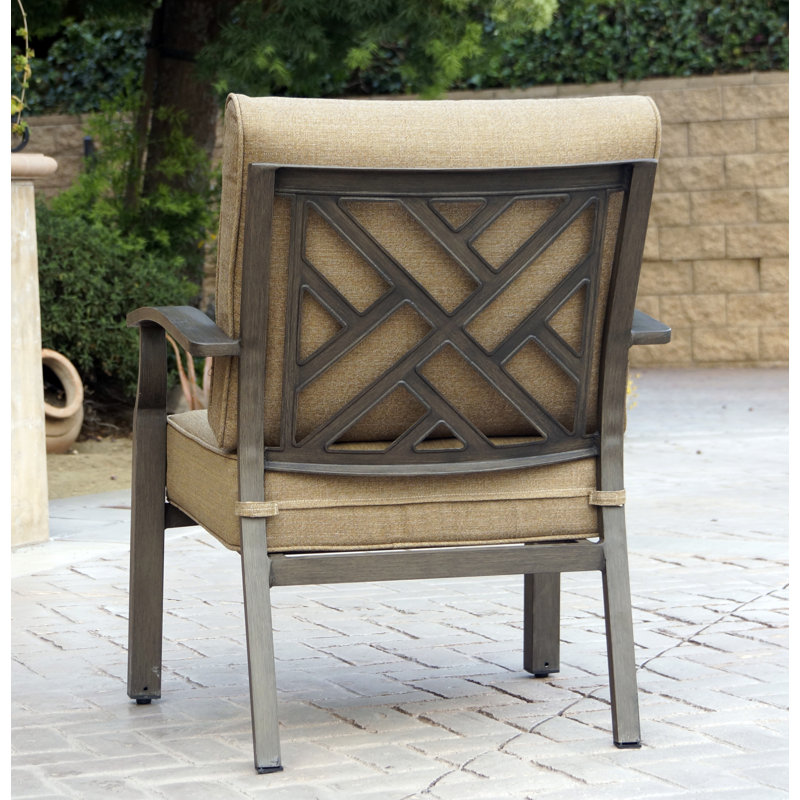 Amareya 4-Piece Patio Conversation Set, 43 X 21'' Rectangular Coffee Table & Cushions