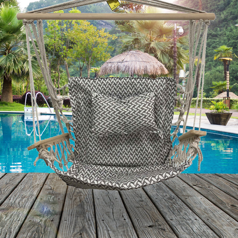 1 Person Chair Hammock, Gray/White