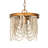 Modern 1-Light Gold 11" Boho Pendant Light with White WoodBead