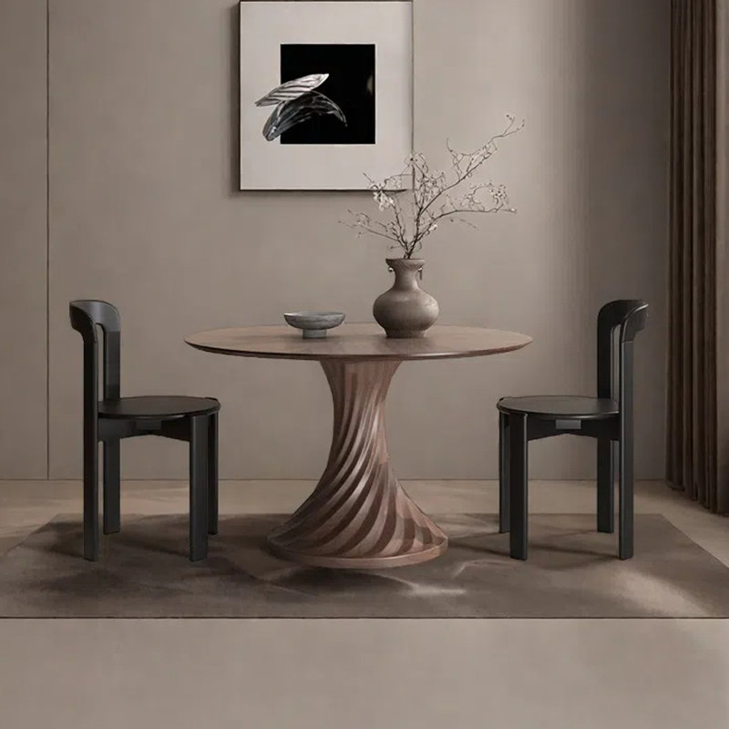 Table ronde pour petit appartement de style français, H 29,53 po x L 47,24 po x l 47,24 po