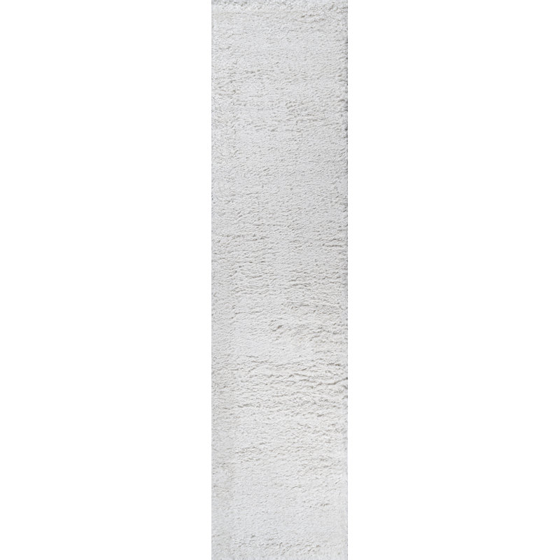 Tapis ivoire à poils longs Anttwan, Tapis de couloir 2 pi x 10 pi