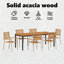 7 Piece Garden Dining Set Acacia-153793261