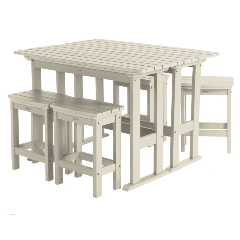 Arbnora 6 Piece Counter Height Dining Set, Whitewash