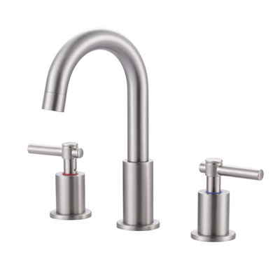 2-handle Bathroom Faucet with Drain Assembly