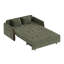 Canapé-lit convertible en tissu 62,9 po avec rangement, canapé-lit en bois massif pour petits salons et appartements