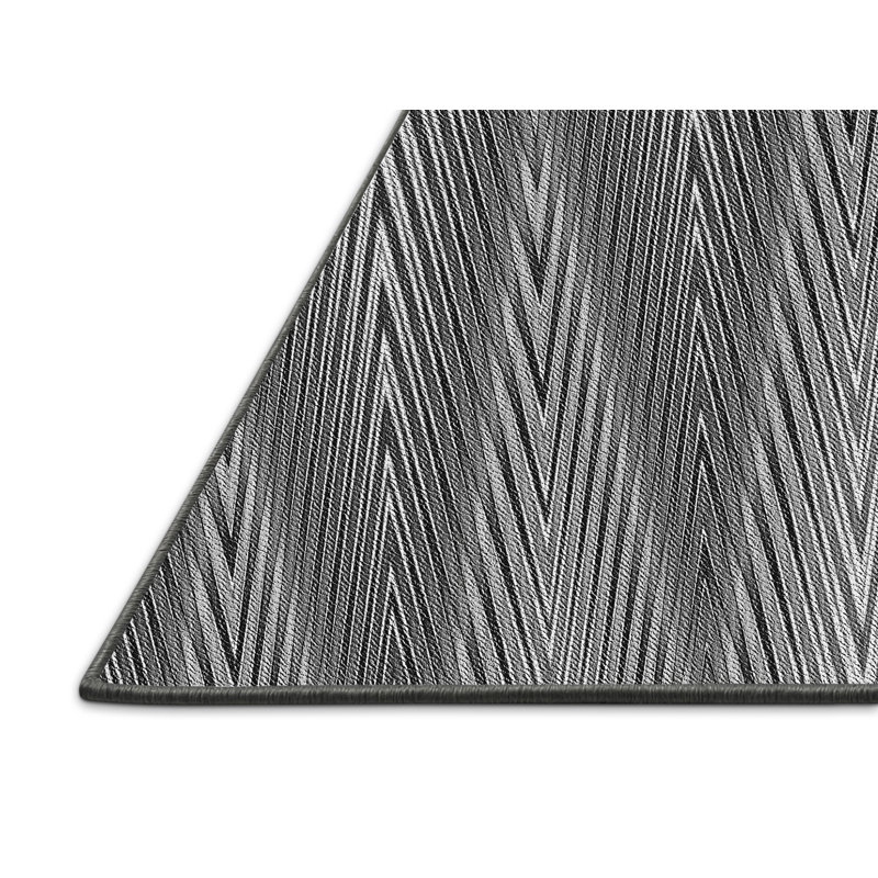 Tapis gris tissé à la machine, Rectangle 2 pi x 3 pi