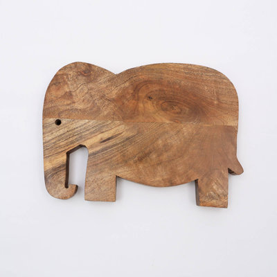 Wood Chopping Board | Elephant Serving & Cutting Board | 11X8"