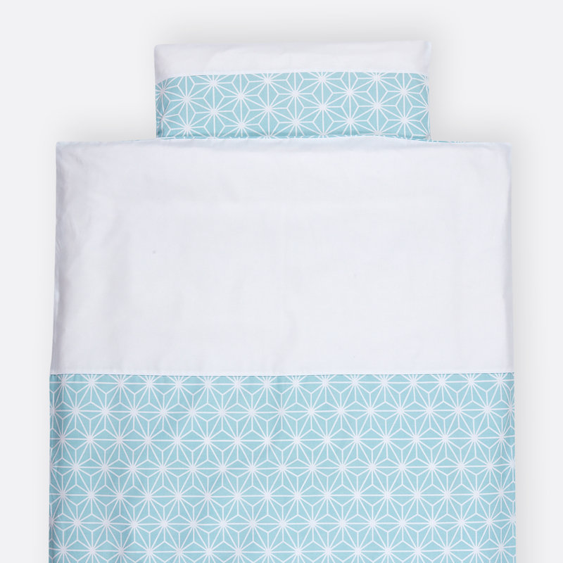 Thin Diamonds Children's Duvet Set, 100 x 135cm Duvet Cover + 1 Pillowcase (40 x 60), Blue/White
