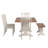 Fortville 78" Solid Wood Oak Finish Top Dining Set With Spindle Back Chairs - 6-Piece, Antique White Base Table, Chairs And Bench-605803898-605803900