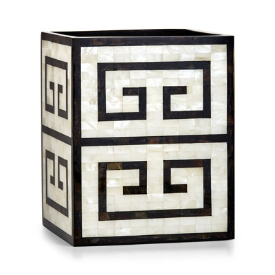 Greek Key Waste Basket