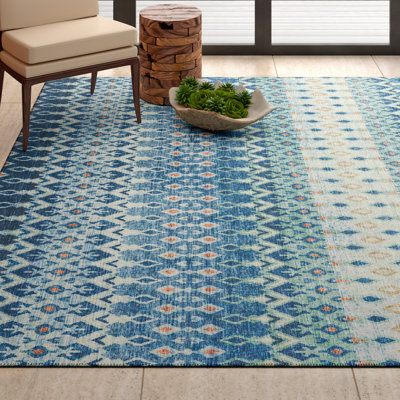 Abheer Chenille Washable Ikat Rug