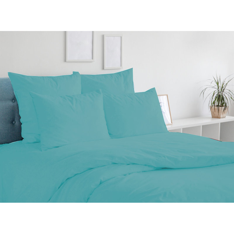 Jaree 6-Piece Rayon Hotel Sheet Set, Aqua, King
