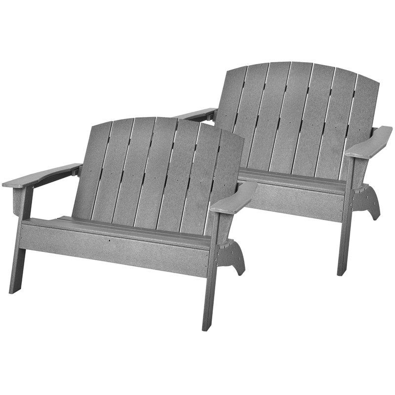 Chaise Adirondack en plastique avec table Adalrik