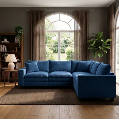 97'' Modern L-Shaped Corner Sectional Sofa with Armrest Storage and Deep Seat