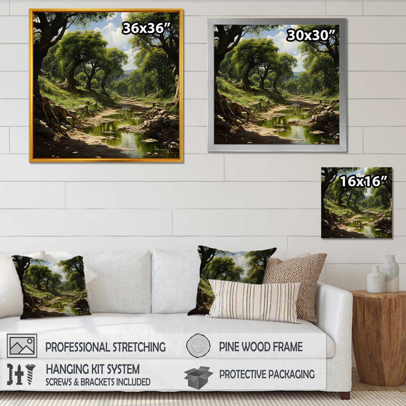 Christianisme jardin de Gethsémani IV sur toile, Cadre simple noir, H 30 po x l 30 po x P 1 po