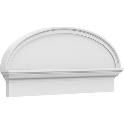36"W x 15-7/8"H x 2-3/4"P Elliptical Smooth Architectural Grade PVC Combination Pediment