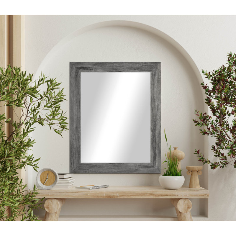 Engineered Wood Flat Wall Mirror, 33" x 38"