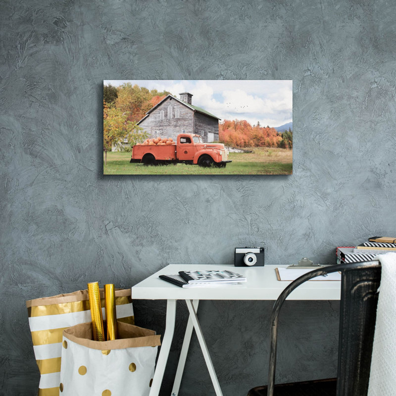 «Pumpkin Patch» par Lori Deiter, estampe numérique sur toile, H 12 po x l 24 po x P 0,75 po