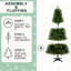 Arbre artificiel de 6 pi avec 490 pointes, support à 4 pieds, pour un décor de fête intérieur personnalisé dans un dortoir, installation manuelle classique, dortoir idéal pour Noël