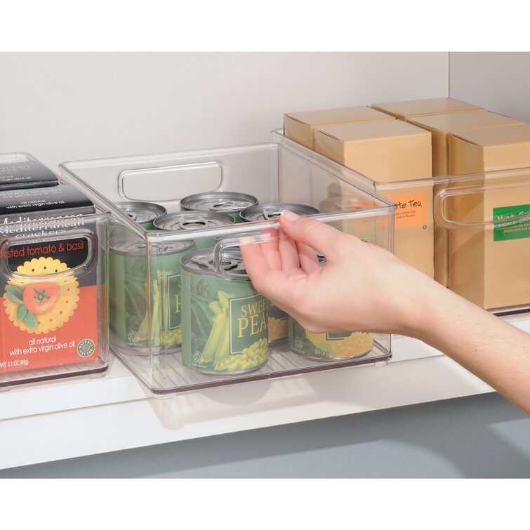 Idesign Linus Plastic Storage Organizer Bin With Handles For Kitchen,  Fridge, Freezer, Pantry, And Cabinet Organization, BPA-Free, 10 X 8 X 3  