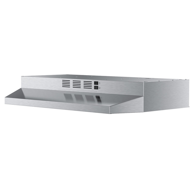 VIKIO 30" 300 CFM Convertible Under Cabinet Range Hood in Stainless Steel with LED Light, 2-Way Venting and mesh Filter