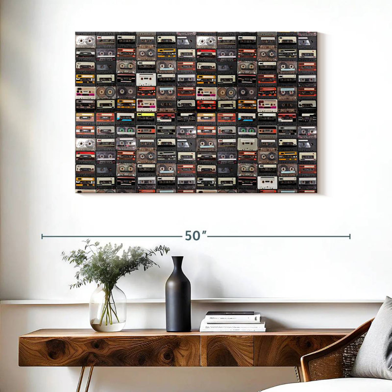 Abarca Audio Cassettes Collection, 26" H x 39" W
