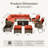 Carolle 13 Piece Patio Sectional Furniture With Swivel Rocking Chairs, Rattan Wicker Coversation Set With Glowing Coffee Table, Outdoor Sofa Set With Fire Pit For Outside Porch Balcony Backyard Pool-2140750614