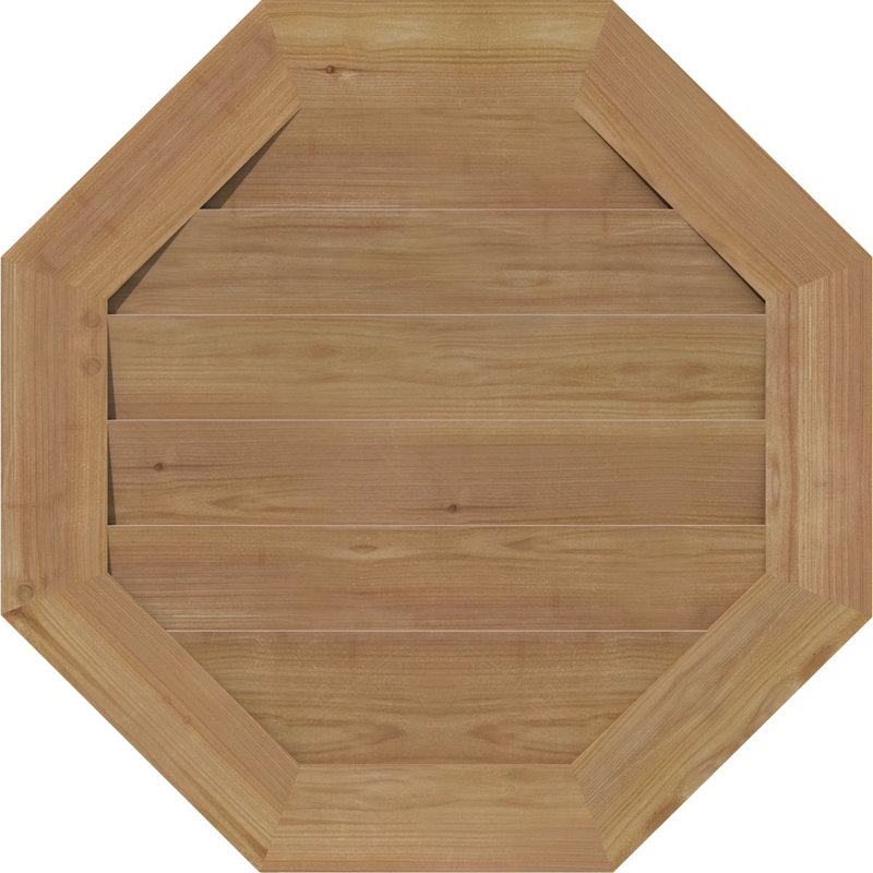 Ekena Millwork Wood Vent Cover, 17" H x 17" W (RO: 12" H x 12" W), Unfinished Western Red Cedar (Smooth)