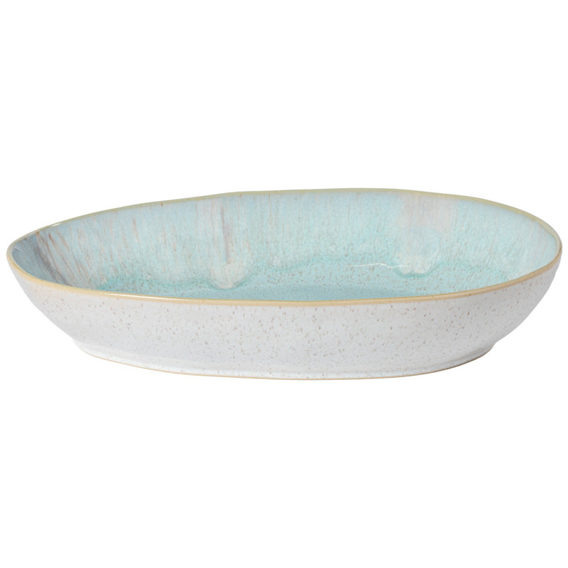Eivissa Oval Stoneware Baker, Sea Blue