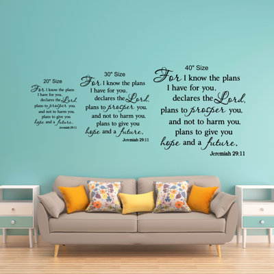 Adhésif décoratif «For I Know the plans I Have for You Long Version»