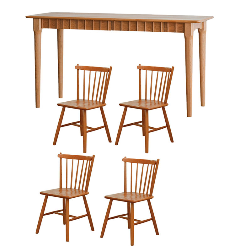 Solid wood refined multi-functional table set, 29.52"H x 62.99"L x 31.49"W