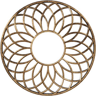 36 po x P 12 po x P 1/4 po x P 1 po, médaillon de plafond en PVC de qualité architecturale, doré