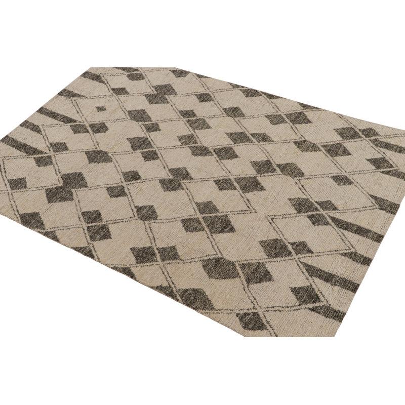 Moroccan Hand Knotted Area Rug, Rectangle 6' x 9'
