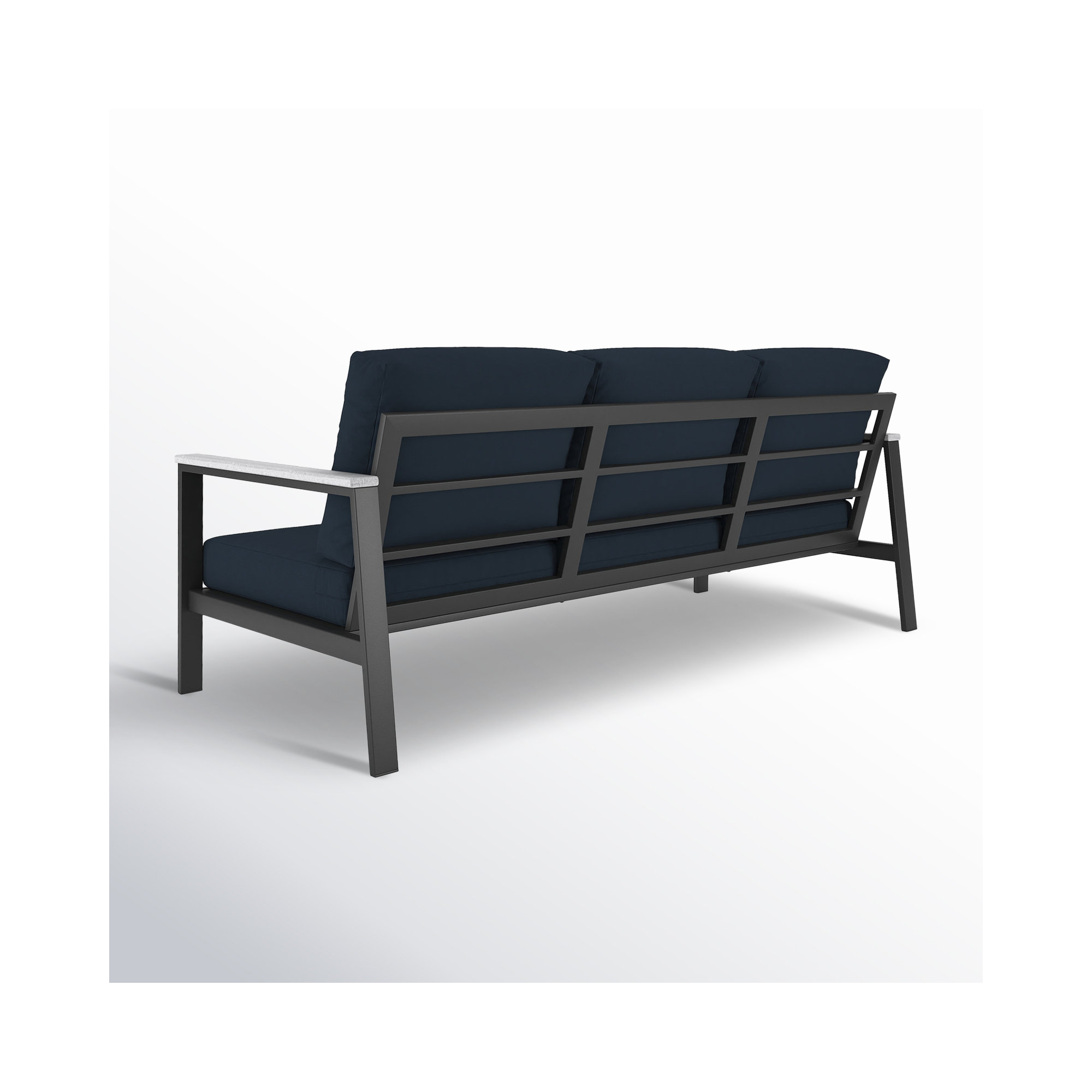 Townsend 80'' Wide Outdoor Patio Sofa with Sunbrella Cushions, Canvas Navy Sunbrella® Canvas