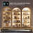 29.5" Wide - 5-shelf Arched Storage Cabinet With Tri-color Sensor Light (set Of 2)-791072407