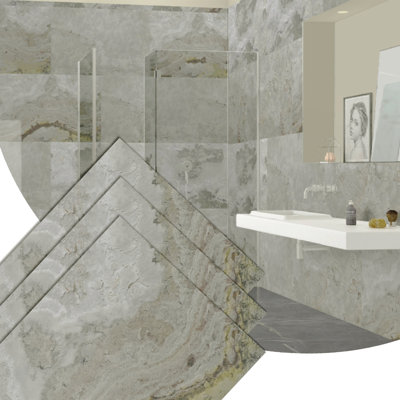 Falkirk Johnstone 35.4" x 23.6" Stone Wall Paneling in White (5-pack)