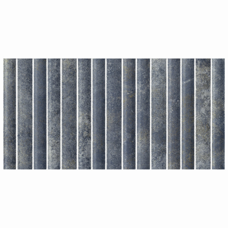 Rubik 5.88" x 11.75" Ceramic Patterned Tile, Gray