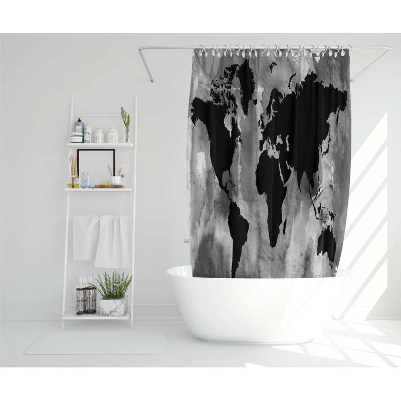 Dilya Polyester Shower Curtain Set