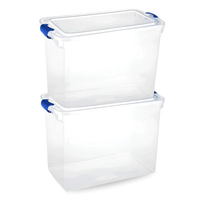 Homz Multipurpose Stackable Storage Bin with Latching Lids