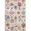Tapis décoratif moderne multicolore à motif de fleurs beiges-1579171617