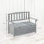 Outsunny Outdoor 2 Seater Garden Bench Backrest 112 x 84 x 58 cm Dark Grey