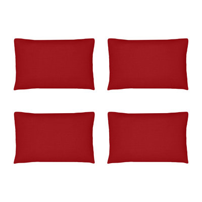 Set of 4 Sunbrella Throw Pillows, 12x24 Inch Rectangle Outdoor Throw Pillows Inserts with Covers
