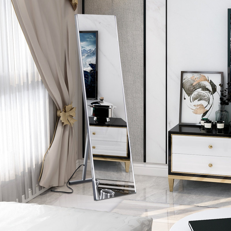 Fidler Metal Rectangle LED Floor Mirror
