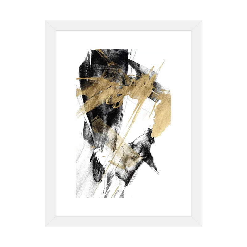 « Glam & Black I » par Jennifer Goldberger-impression, H 32 po x l 24 po x P 1 po, Papier encadré blanc