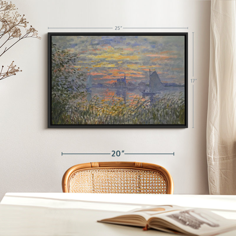 Plage «Vue marine avec coucher de soleil», H 25 po x l 17 po