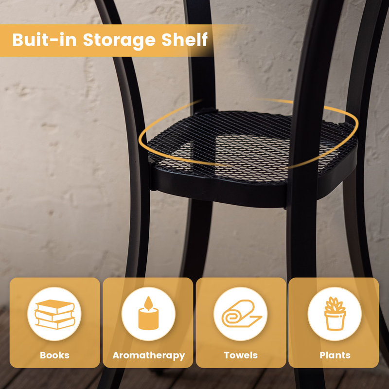 Metal Bar Set, Brown/Light Brown