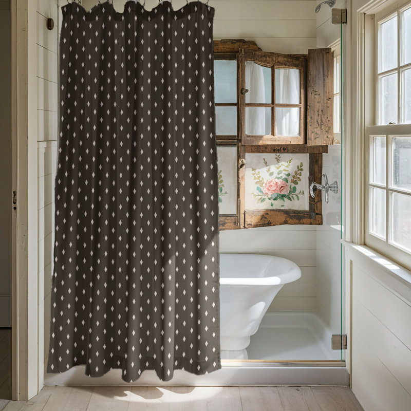 Rustic Pattern - Premium Shower Curtain, 74"H x 71"W