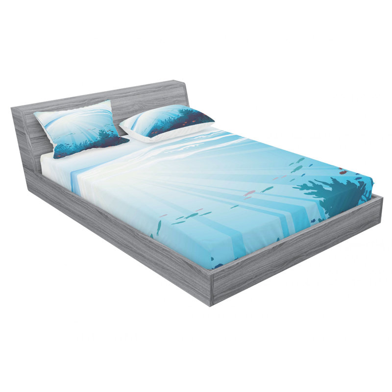 Microfiber Sheet Set, Queen Sheet Set with Fitted Sheet