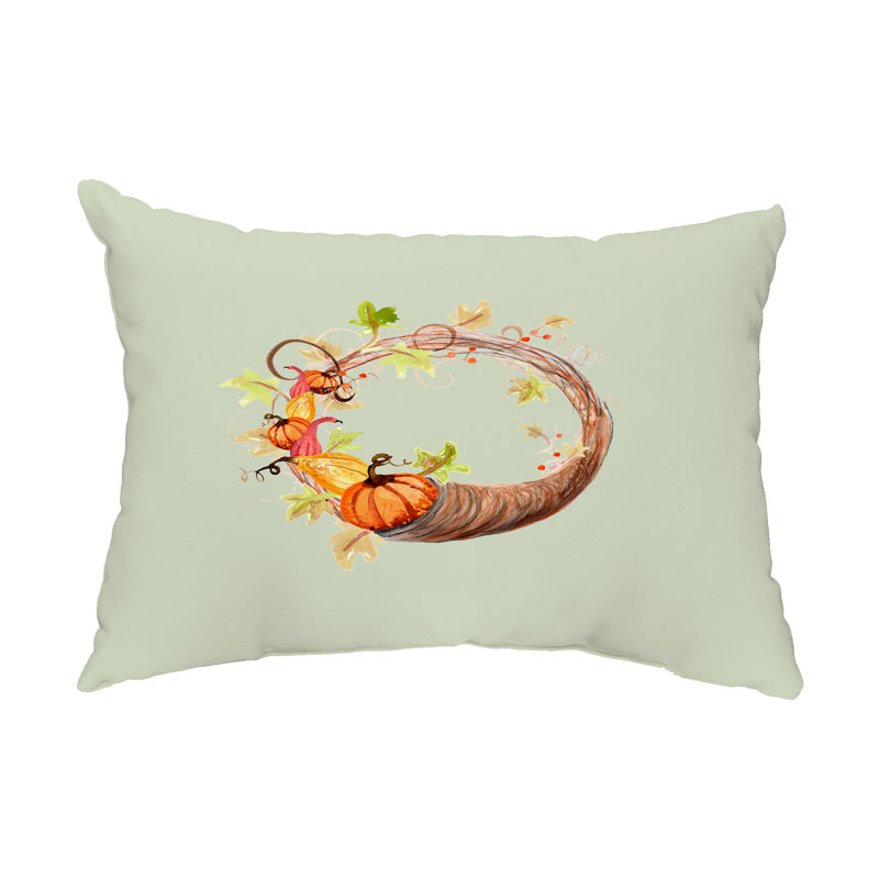 Outdoor Reversible Throw Pillow, Green
